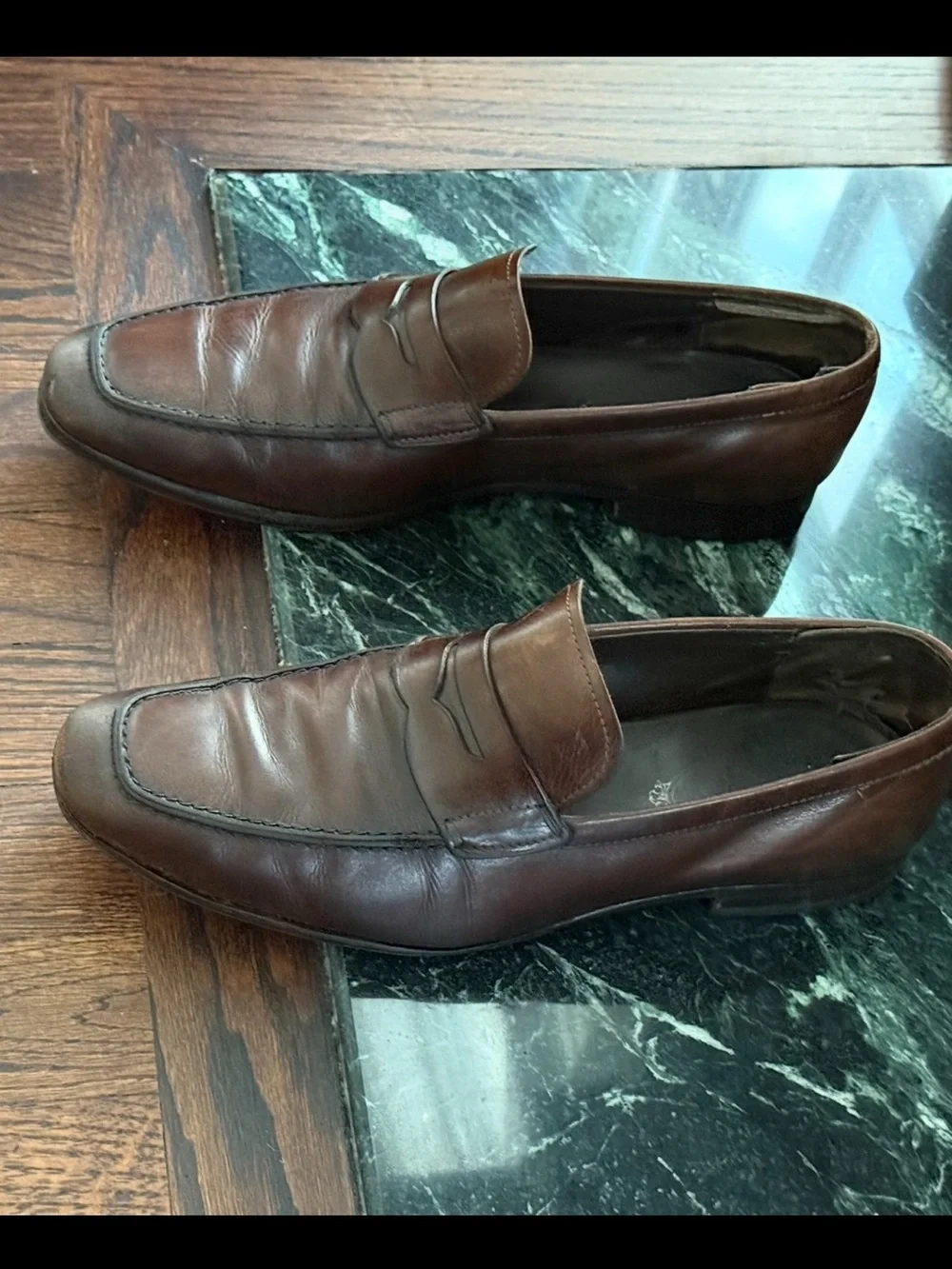 WEALTHY Allen Edmonds Brown Leather Penny Loafers